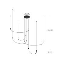 LED Pendant by Kuzco Lighting - Talis Collection, Brushed Nickel Finish - MP89570-BN-UNV