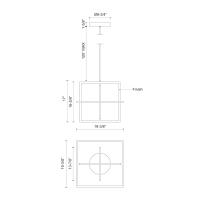 LED Pendant by Kuzco Lighting - Mondrian Collection, Black Finish - PD16320-BK-UNV