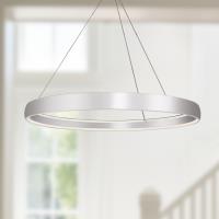 LED Pendant by Kuzco Lighting - Halo Collection, Brushed Silver Finish - PD22753-BS-UNV-010