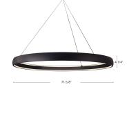 LED Pendant by Kuzco Lighting - Halo Collection, Black Finish - PD22772-BK-UNV-010