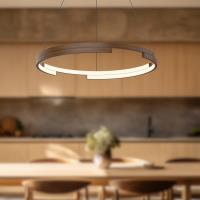 LED Pendant by Kuzco Lighting - Anello Minor Collection, Walnut Finish - PD52724-WT-UNV