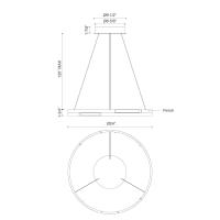 LED Pendant by Kuzco Lighting - Anello Minor Collection, Walnut Finish - PD52724-WT-UNV