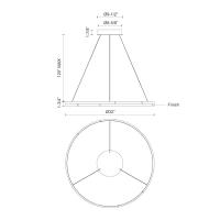 LED Pendant by Kuzco Lighting - Anello Minor Collection, Brushed Nickel Finish - PD52732-BN-UNV