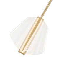 LED Pendant by Kuzco Lighting - Mulberry Collection, Brushed Gold/Light Guide Finish - PD62511-BG/LG-UNV