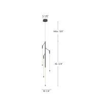 LED Pendant by Kuzco Lighting - Motif Collection, Black Finish - PD74746-BK-UNV