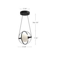 LED Pendant by Kuzco Lighting - Aries Collection, Black Finish - PD76708-BK-UNV