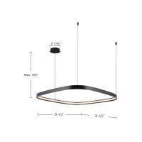 LED Pendant by Kuzco Lighting - Yukon Collection, Urban Bronze Finish - PD78031-UB-UNV