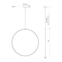 LED Pendant by Kuzco Lighting - Cirque Collection, Black Finish - PD82548-BK-UNV-010