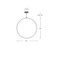 LED Pendant by Kuzco Lighting - Cirque Collection, Black Finish - PD82548-BK-UNV-010