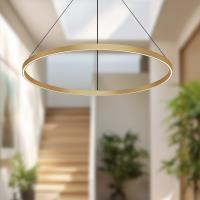 LED Pendant by Kuzco Lighting - Cerchio Collection, Brushed Gold Finish - PD87136-BG-UNV-010