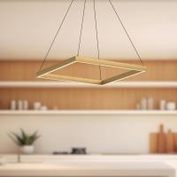 LED Pendant by Kuzco Lighting - Piazza Collection, Brushed Gold Finish - PD88124-BG-UNV-010