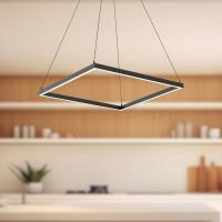 LED Pendant by Kuzco Lighting - Piazza Collection, Black Finish - PD88124-BK-UNV-010
