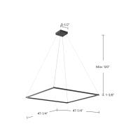 LED Pendant by Kuzco Lighting - Piazza Collection, Black Finish - PD88148-BK-UNV-010