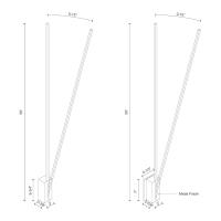 LED Wall Sconce by Kuzco Lighting - Lever Collection, Brushed Nickel Finish - WS13760-BN-UNV
