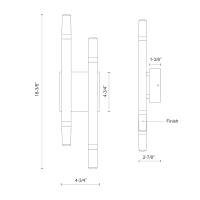 LED Wall Sconce by Kuzco Lighting - Draven Collection, Black Finish - WS19705-BK-UNV