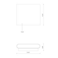 LED Wall Sconce by Kuzco Lighting - Slate Collection, Brushed Gold Finish - AT68006-BG-UNV