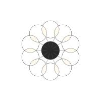 LED Chandelier by Kuzco Lighting - Maestro Collection, Black Finish - CH90833-BK-UNV-010