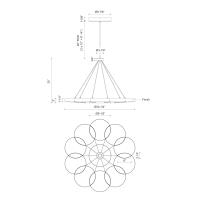 LED Chandelier by Kuzco Lighting - Maestro Collection, Black Finish - CH90833-BK-UNV-010