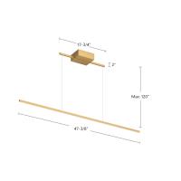 LED Linear Pendant by Kuzco Lighting - Vega Minor Collection, Brushed Gold Finish - LP18248-BG-UNV