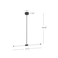 LED Linear Pendant by Kuzco Lighting - Akari Collection, Brushed Nickel Finish - LP18537-BN-UNV