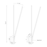 LED Wall Sconce by Kuzco Lighting - Lever Collection, Brushed Gold Finish - WS13748-BG-UNV