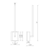 LED Wall Sconce by Kuzco Lighting - Pandora Collection, White Finish - WS25118-WH-UNV