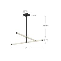 LED Chandelier by Kuzco Lighting - Blade Collection, Brushed Gold Finish - CH23532-BG-UNV