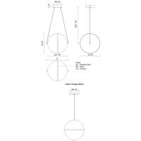 LED Pendant by Kuzco Lighting - Aries Collection, Chrome Finish - PD76712-CH-UNV