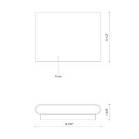 LED Wall Sconce by Kuzco Lighting - Slate Collection, Brushed Gold Finish - AT68010-BG-UNV
