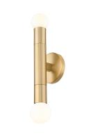 Two Light Wall Sconce by Z-Lite - Stari Collection, Modern Gold Finish - 1956-2S-MGLD