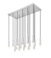 17 Light Linear Chandelier by Z-Lite - Stari Collection, Brushed Nickel Finish - 1956P-17L-BN