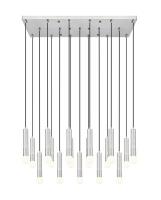 17 Light Linear Chandelier by Z-Lite - Stari Collection, Brushed Nickel Finish - 1956P-17L-BN