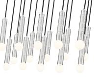 17 Light Linear Chandelier by Z-Lite - Stari Collection, Brushed Nickel Finish - 1956P-17L-BN