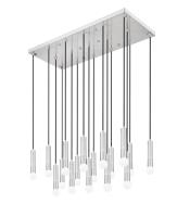 17 Light Linear Chandelier by Z-Lite - Stari Collection, Brushed Nickel Finish - 1956P-17L-BN