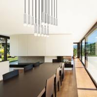 17 Light Linear Chandelier by Z-Lite - Stari Collection, Brushed Nickel Finish - 1956P-17L-BN
