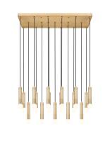 17 Light Linear Chandelier by Z-Lite - Stari Collection, Modern Gold Finish - 1956P-17L-MGLD