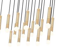 17 Light Linear Chandelier by Z-Lite - Stari Collection, Modern Gold Finish - 1956P-17L-MGLD