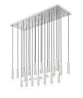 23 Light Linear Chandelier by Z-Lite - Stari Collection, Brushed Nickel Finish - 1956P-23L-BN