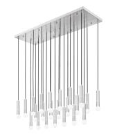 23 Light Linear Chandelier by Z-Lite - Stari Collection, Brushed Nickel Finish - 1956P-23L-BN