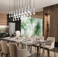 23 Light Linear Chandelier by Z-Lite - Stari Collection, Brushed Nickel Finish - 1956P-23L-BN