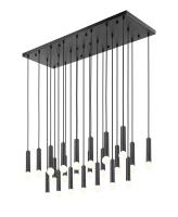 23 Light Linear Chandelier by Z-Lite - Stari Collection, Matte Black Finish - 1956P-23L-MB