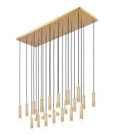 23 Light Linear Chandelier by Z-Lite - Stari Collection, Modern Gold Finish - 1956P-23L-MGLD