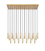 23 Light Linear Chandelier by Z-Lite - Stari Collection, Modern Gold Finish - 1956P-23L-MGLD