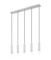 Five Light Linear Chandelier by Z-Lite - Stari Collection, Brushed Nickel Finish - 1956P-5L-BN