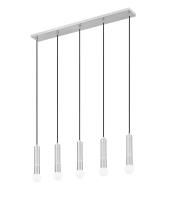 Five Light Linear Chandelier by Z-Lite - Stari Collection, Brushed Nickel Finish - 1956P-5L-BN