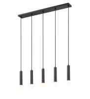 Five Light Linear Chandelier by Z-Lite - Stari Collection, Matte Black Finish - 1956P-5L-MB