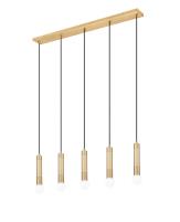 Five Light Linear Chandelier by Z-Lite - Stari Collection, Modern Gold Finish - 1956P-5L-MGLD