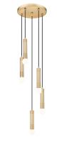 Five Light Chandelier by Z-Lite - Stari Collection, Modern Gold Finish - 1956P-5R-MGLD