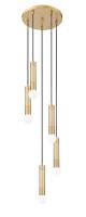 Five Light Chandelier by Z-Lite - Stari Collection, Modern Gold Finish - 1956P-5R-MGLD