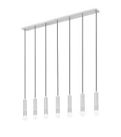 Seven Light Linear Chandelier by Z-Lite - Stari Collection, Brushed Nickel Finish - 1956P-7L-BN